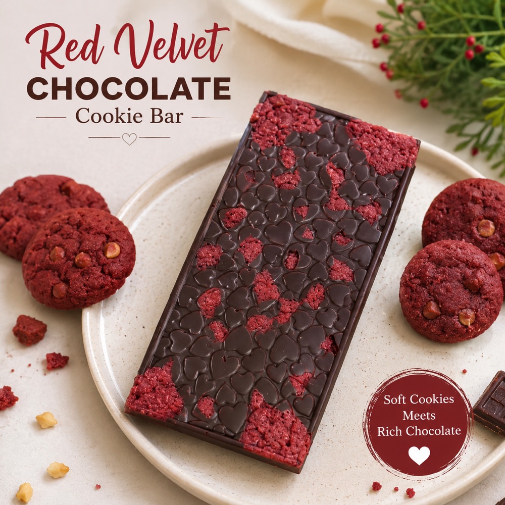 Red Velvet Cookie Bar