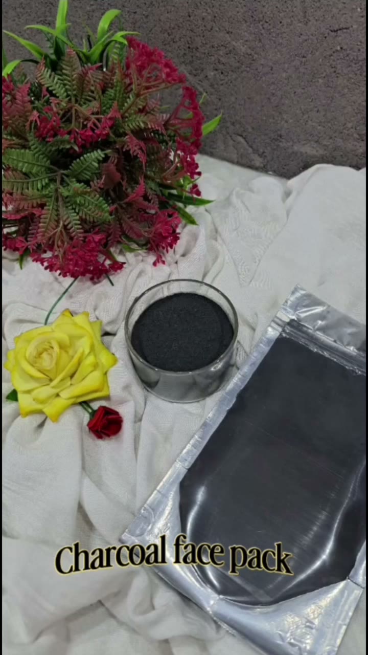 Charcoal herbal face pack