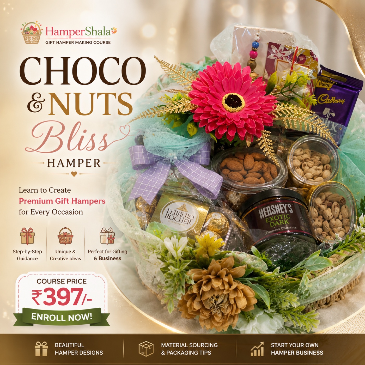 Chocolate and nuts gift hamper